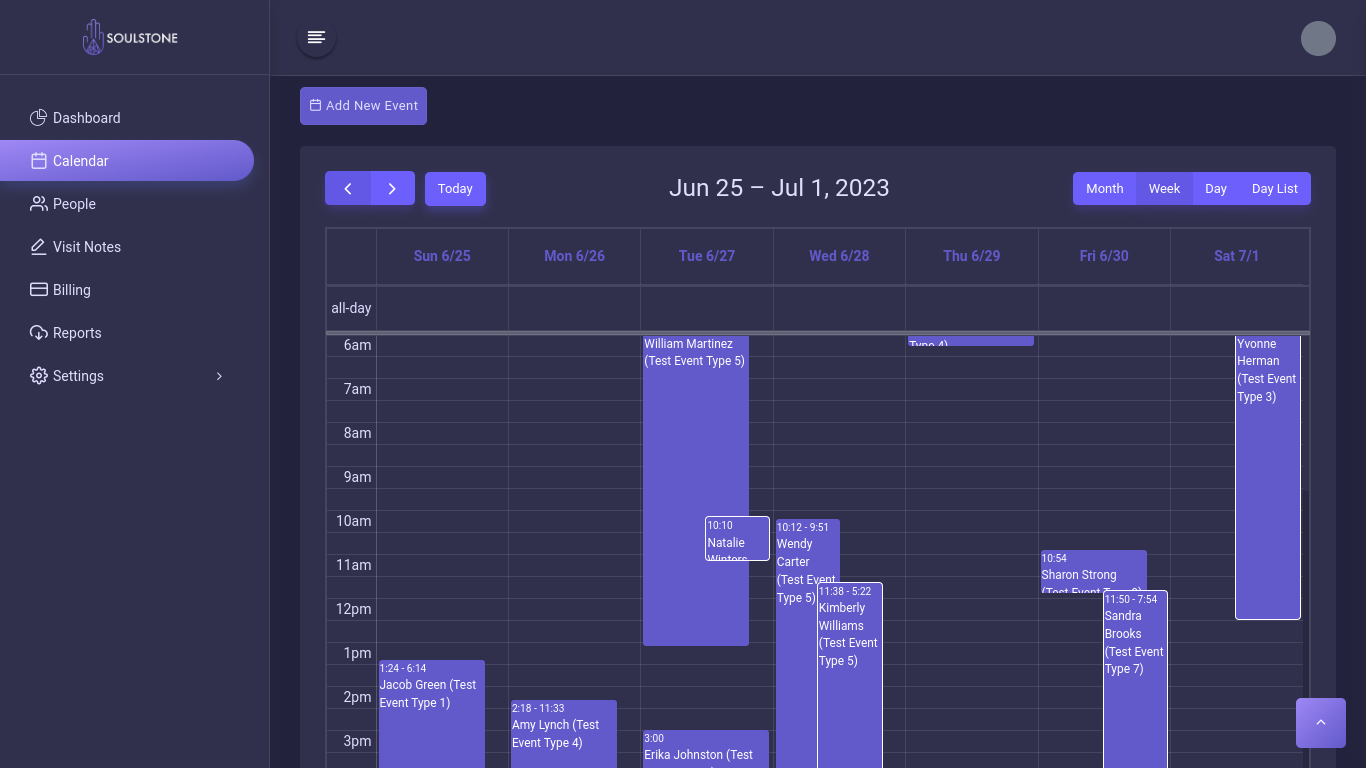 OpenSoulstone scheduling calendar